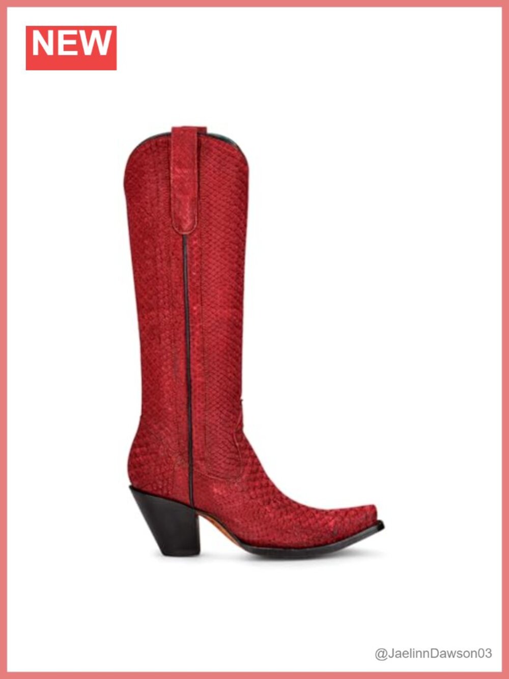 Handcrafted Exotic Python Leather Tall Snip Toe Cowboy Boots
